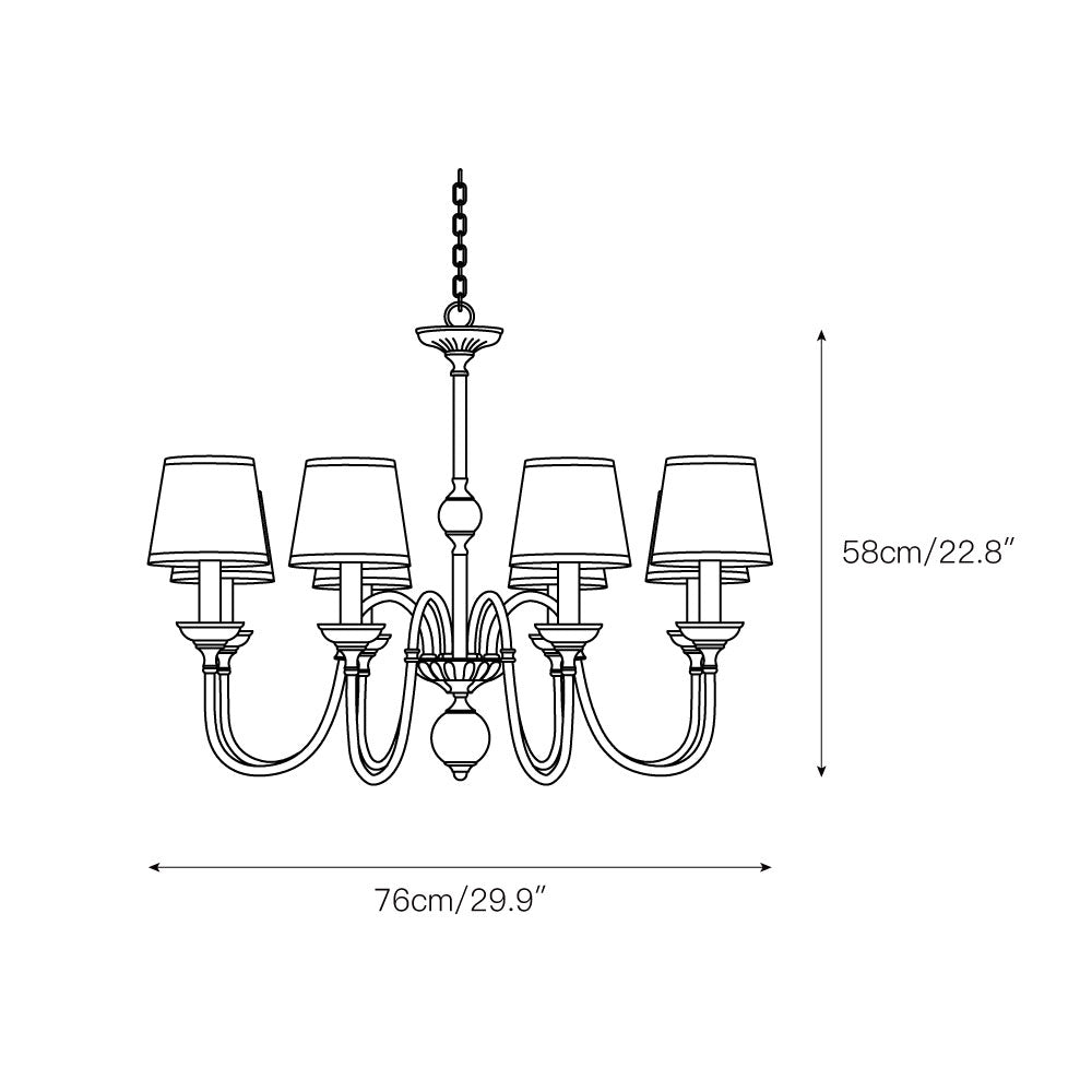 Diana Brass Chandelier - view 4