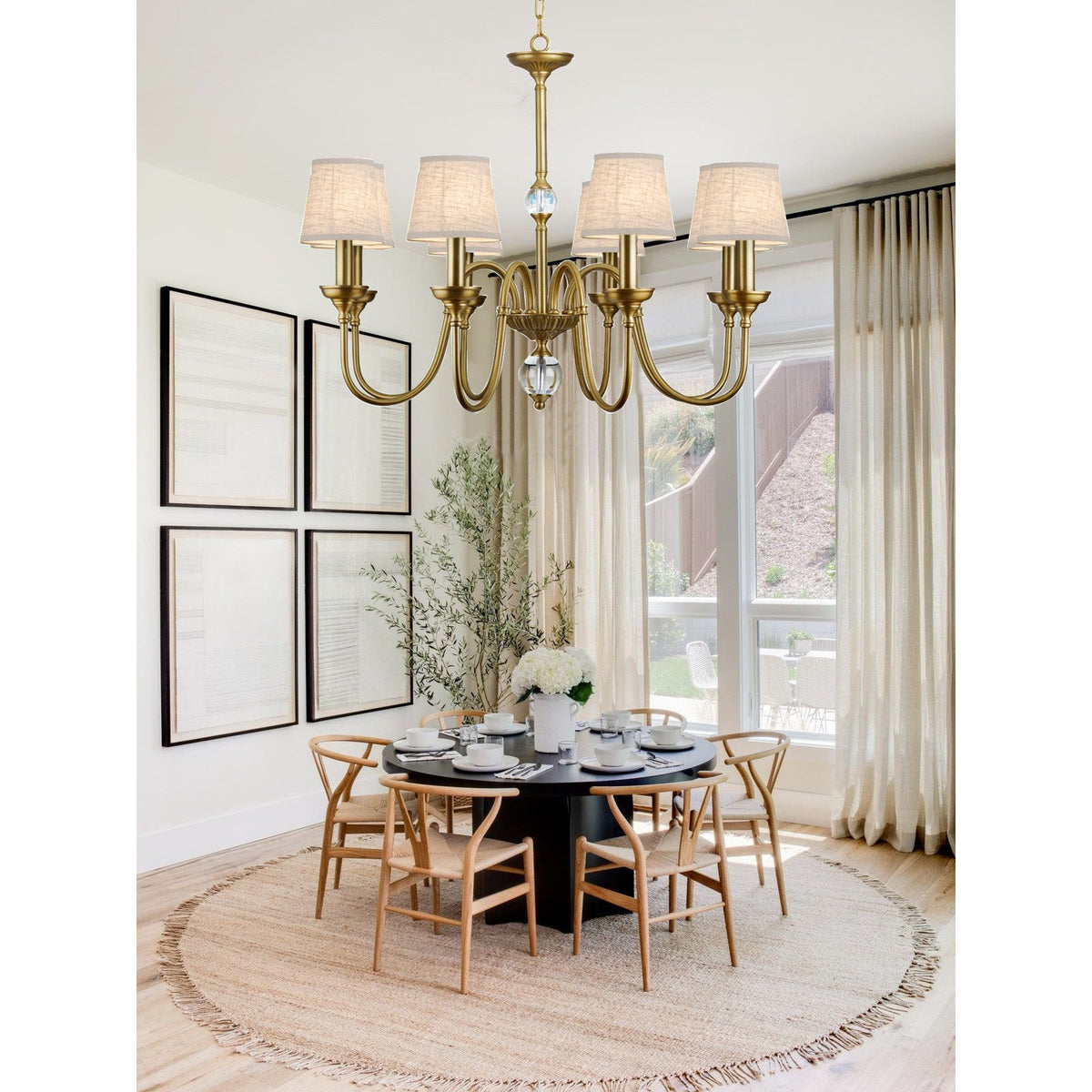 Diana Brass Chandelier - view 8