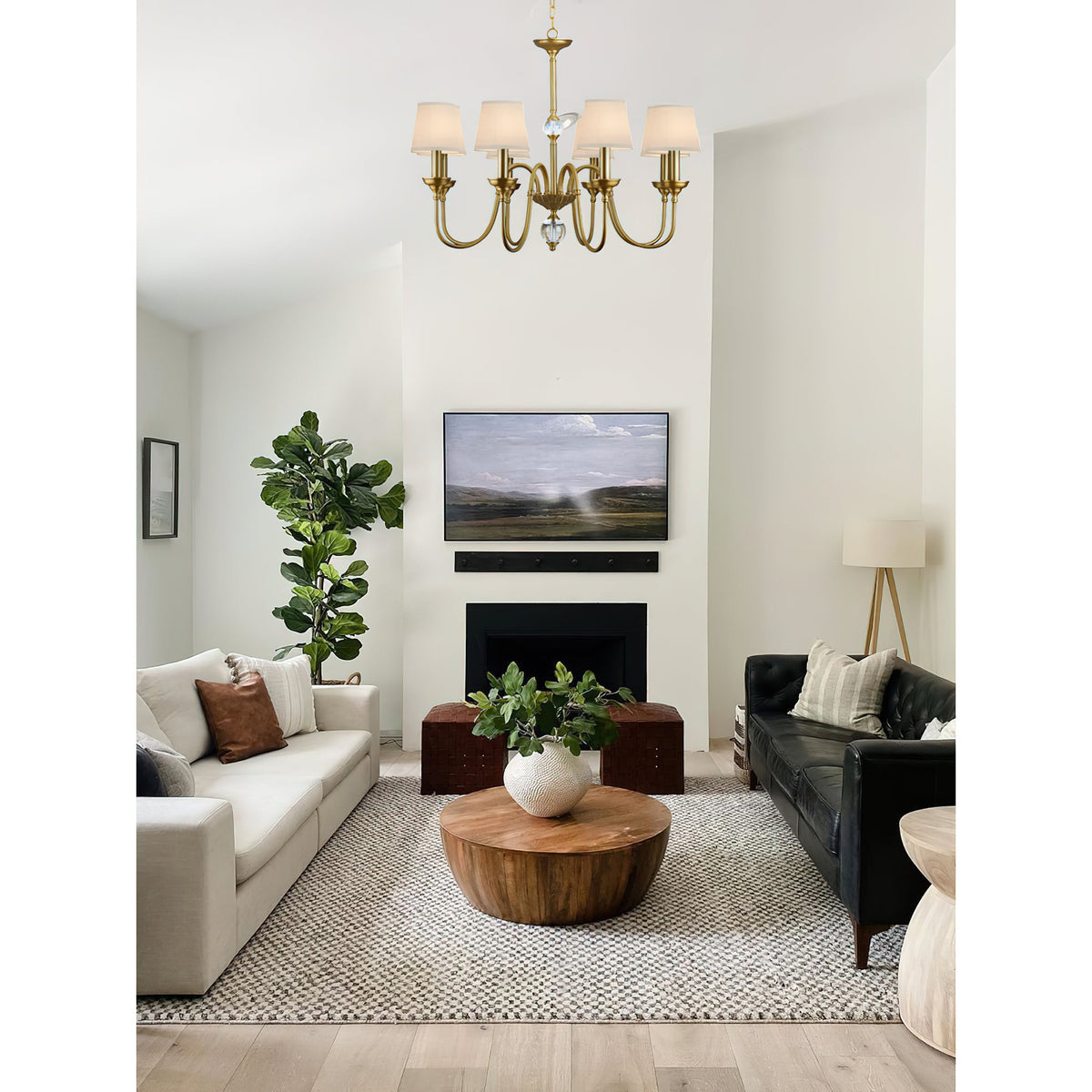 Diana Brass Chandelier - view 7