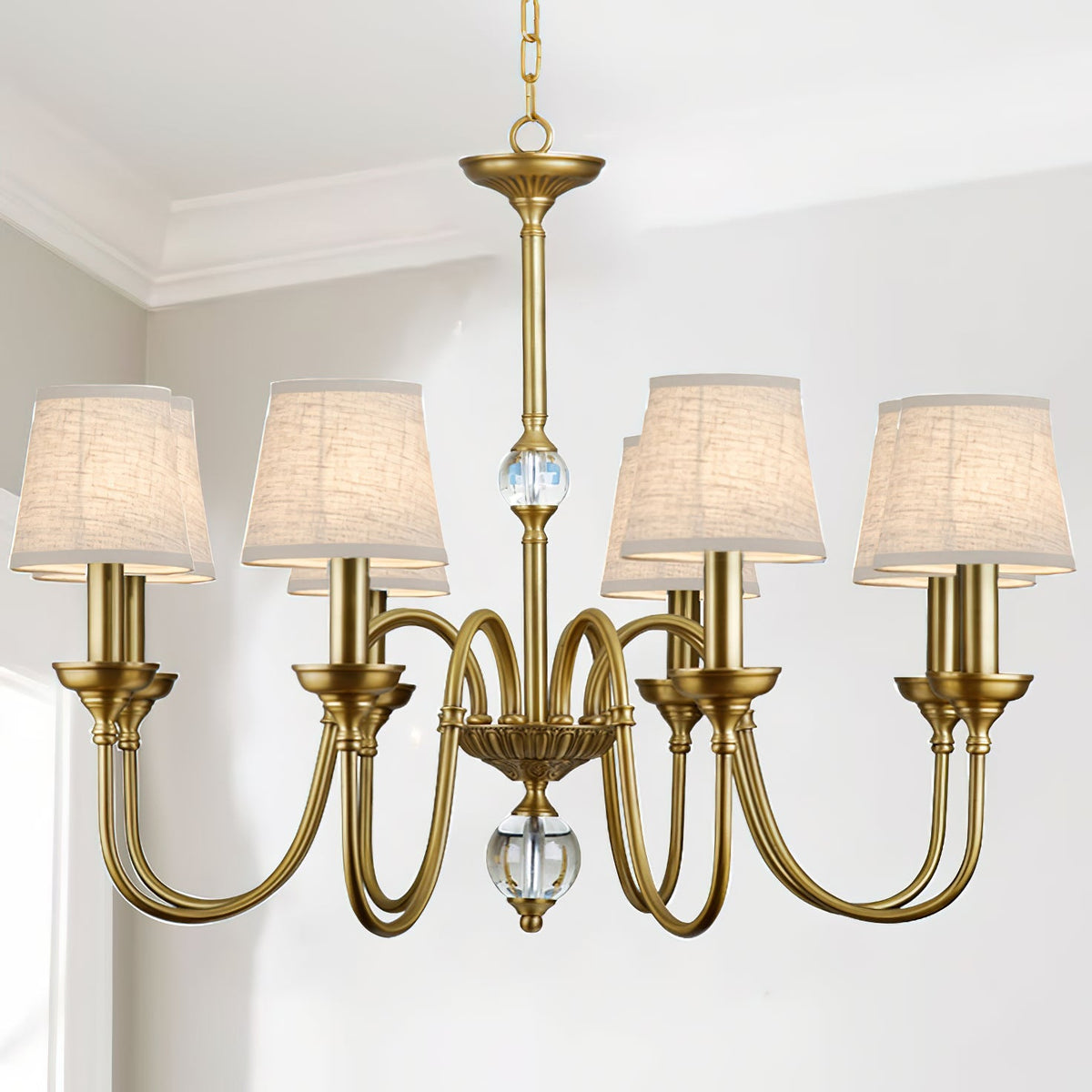 Diana Brass Chandelier - view 10