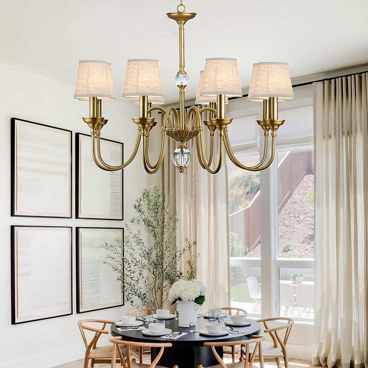 Diana Brass Chandelier - view 2
