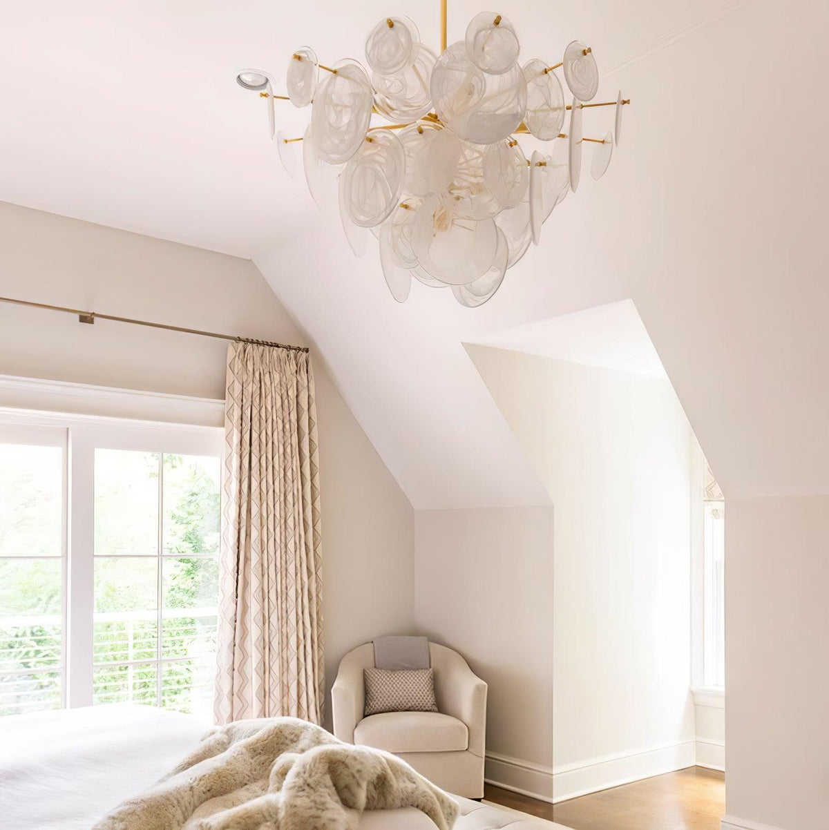 Brass Discs Cascading Chandelier - view 4