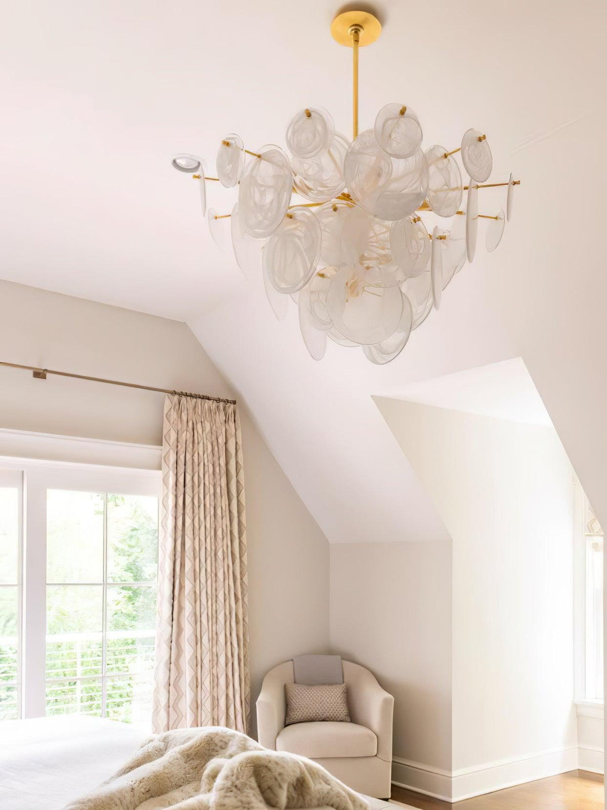 Brass Discs Cascading Chandelier - view 10