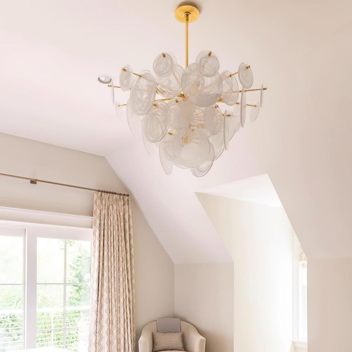Brass Discs Cascading Chandelier - view 3