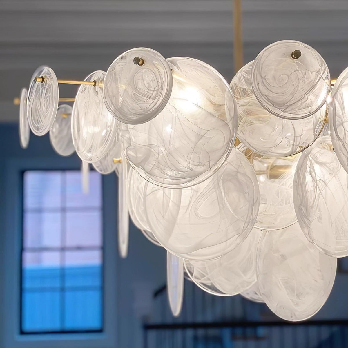 Brass Discs Cascading Chandelier - view 21