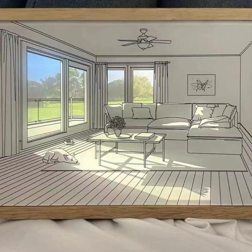 Dog Sunbathing Mural Art Lamp - view 18