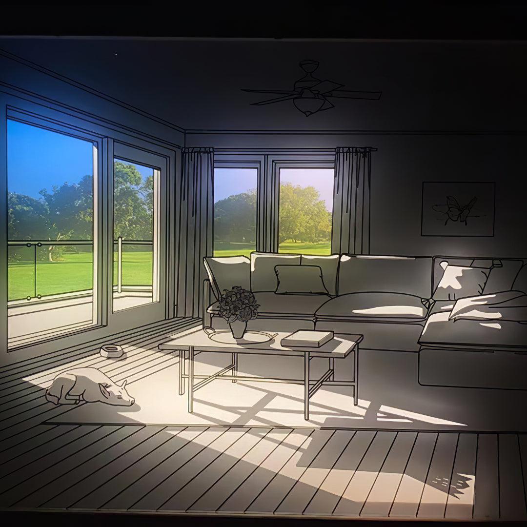 Dog Sunbathing Mural Art Lamp - view 30