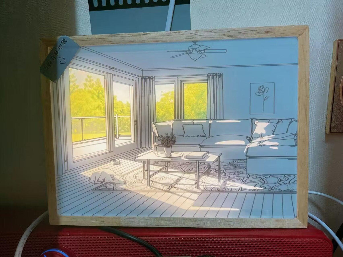 Dog Sunbathing Mural Art Lamp - view 34