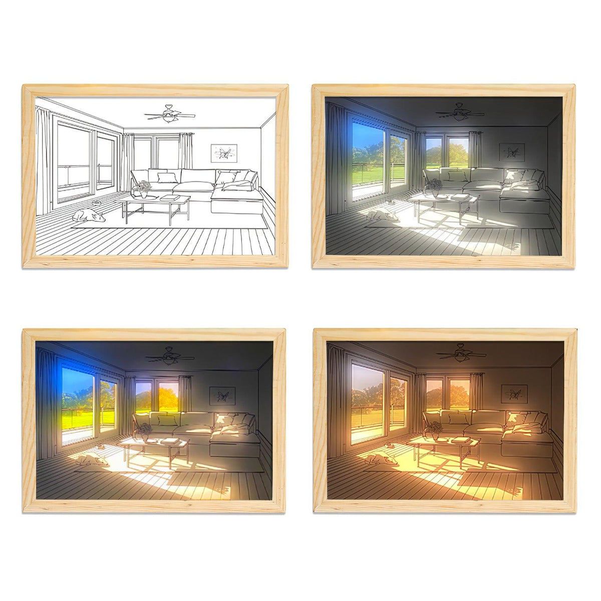 Dog Sunbathing Mural Art Lamp - view 13