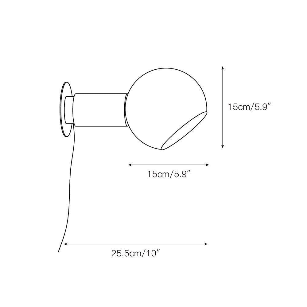 Donya Sphere Wall Lamp - view 3