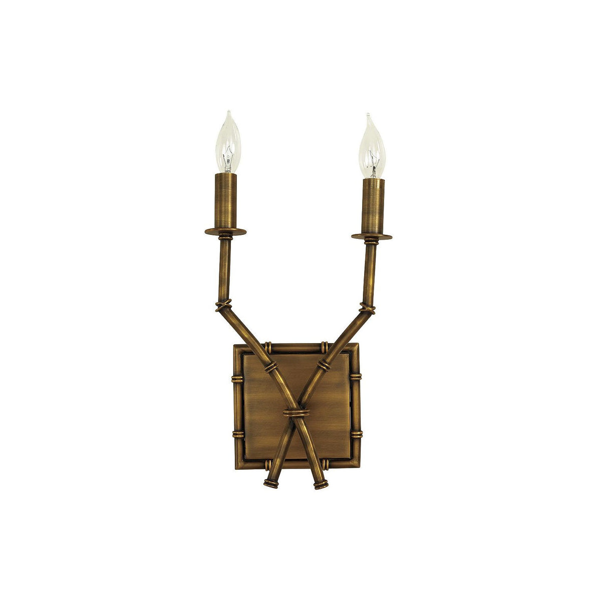 Double Arm Bamboo Sconce