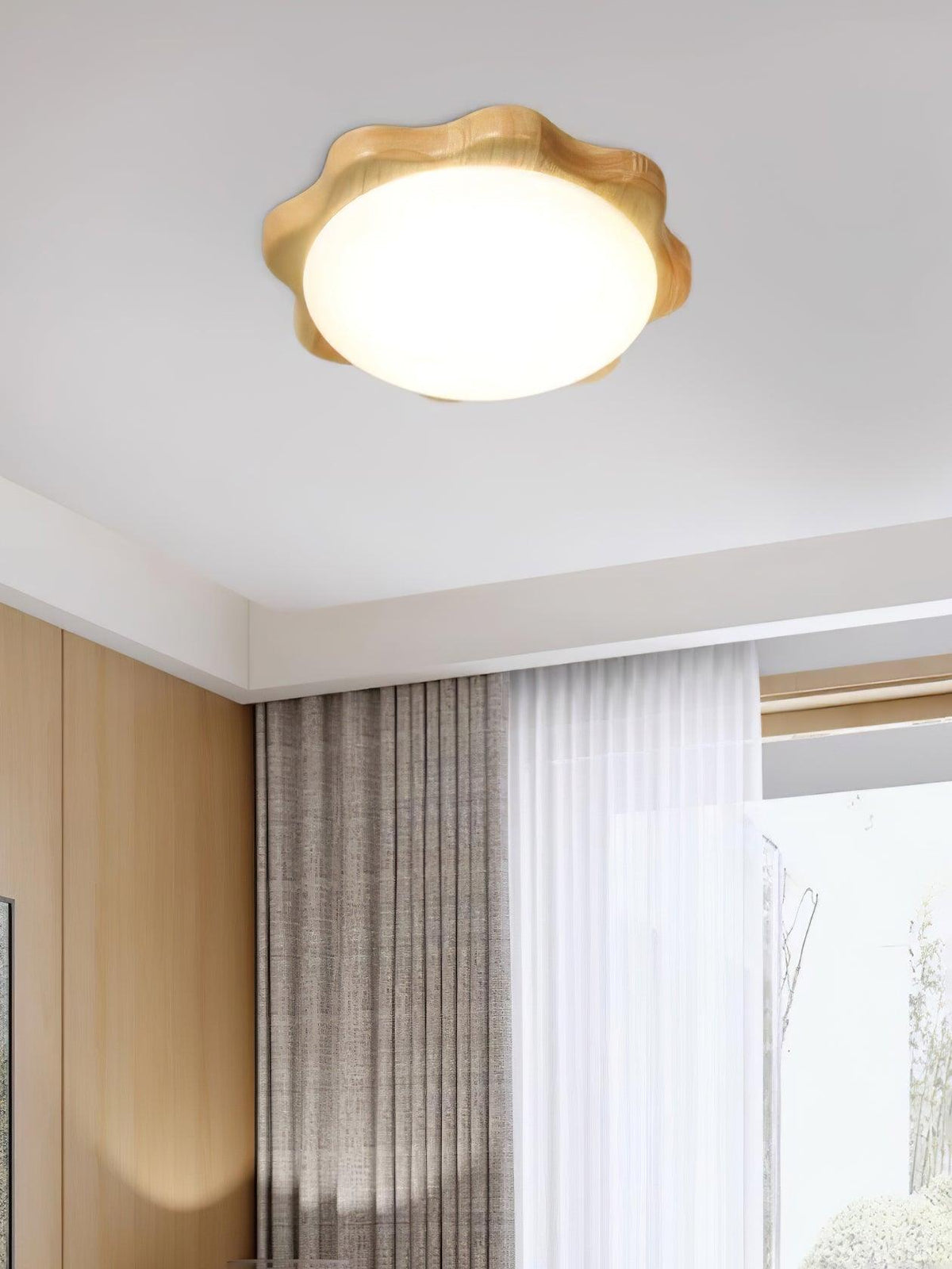 Drum Wood Ceiling Lamp - view 6