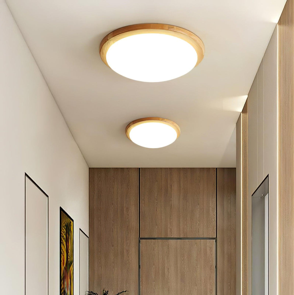 Drum Wood Ceiling Lamp - view 9