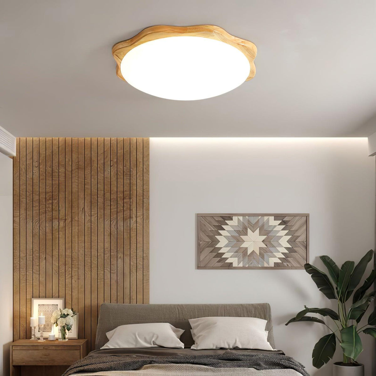 Drum Wood Ceiling Lamp - view 10