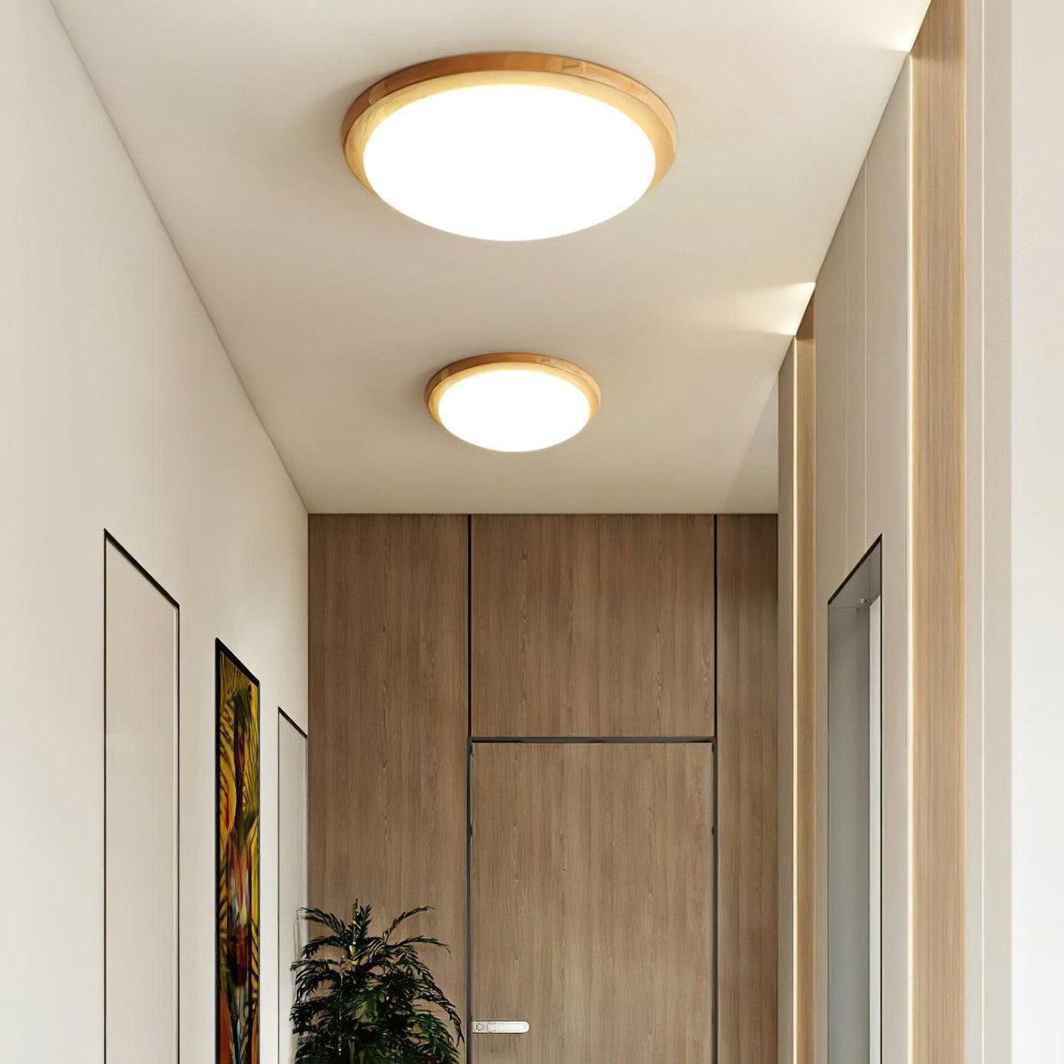 Drum Wood Ceiling Lamp - view 11
