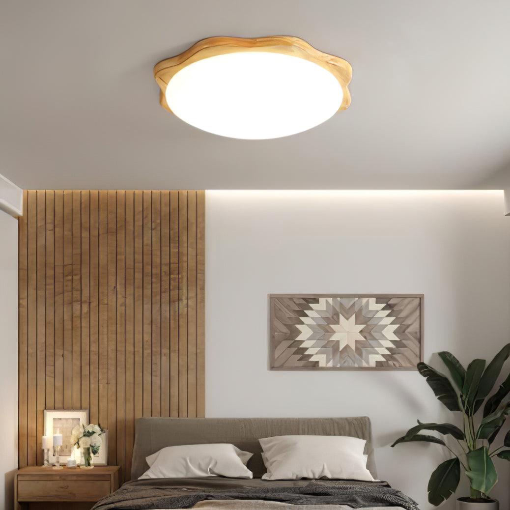 Drum Wood Ceiling Lamp - view 3