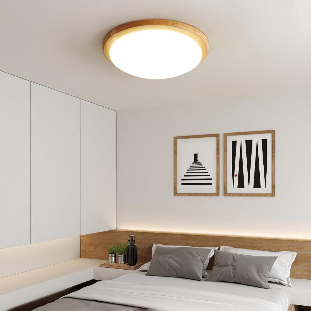 Drum Wood Ceiling Lamp - view 13