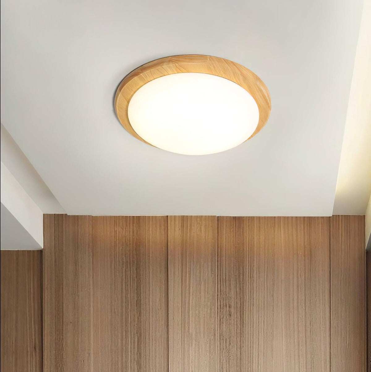 Drum Wood Ceiling Lamp - view 4