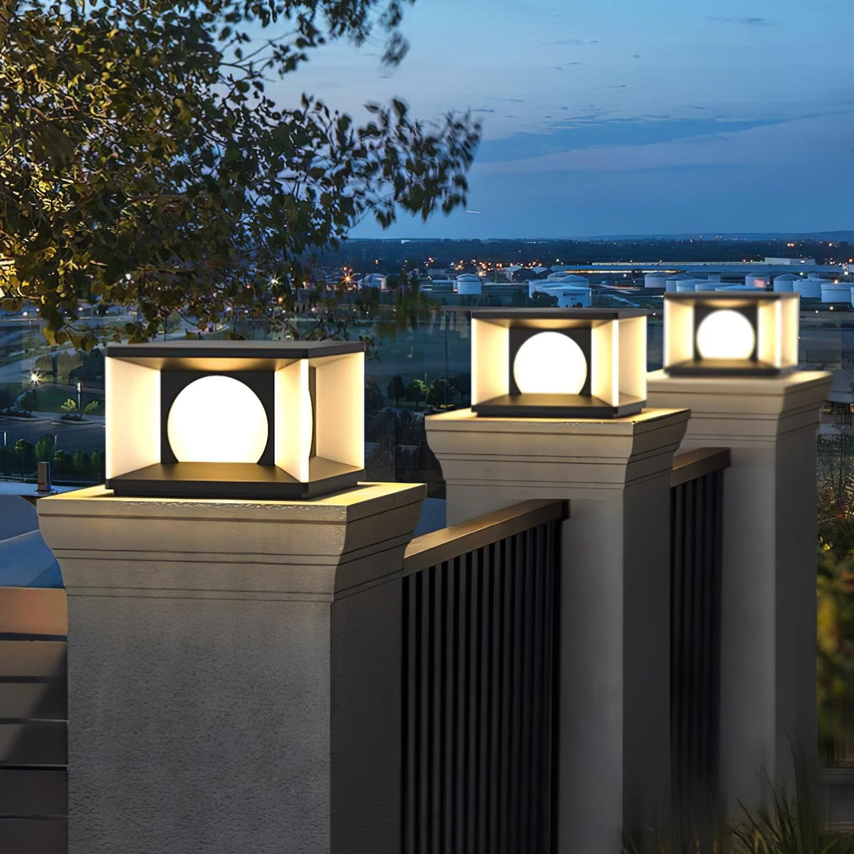 Eclipse Cube Outdoor Post Light - view 14