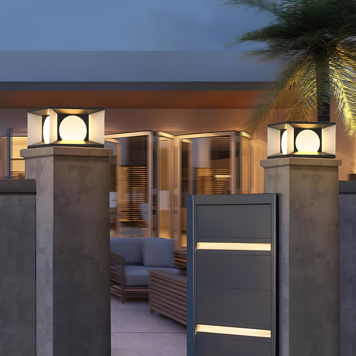 Eclipse Cube Outdoor Post Light - view 15