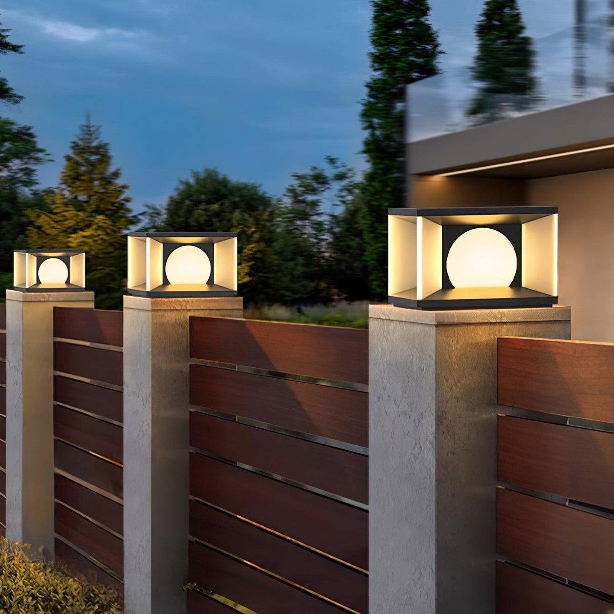 Eclipse Cube Outdoor Post Light - view 16