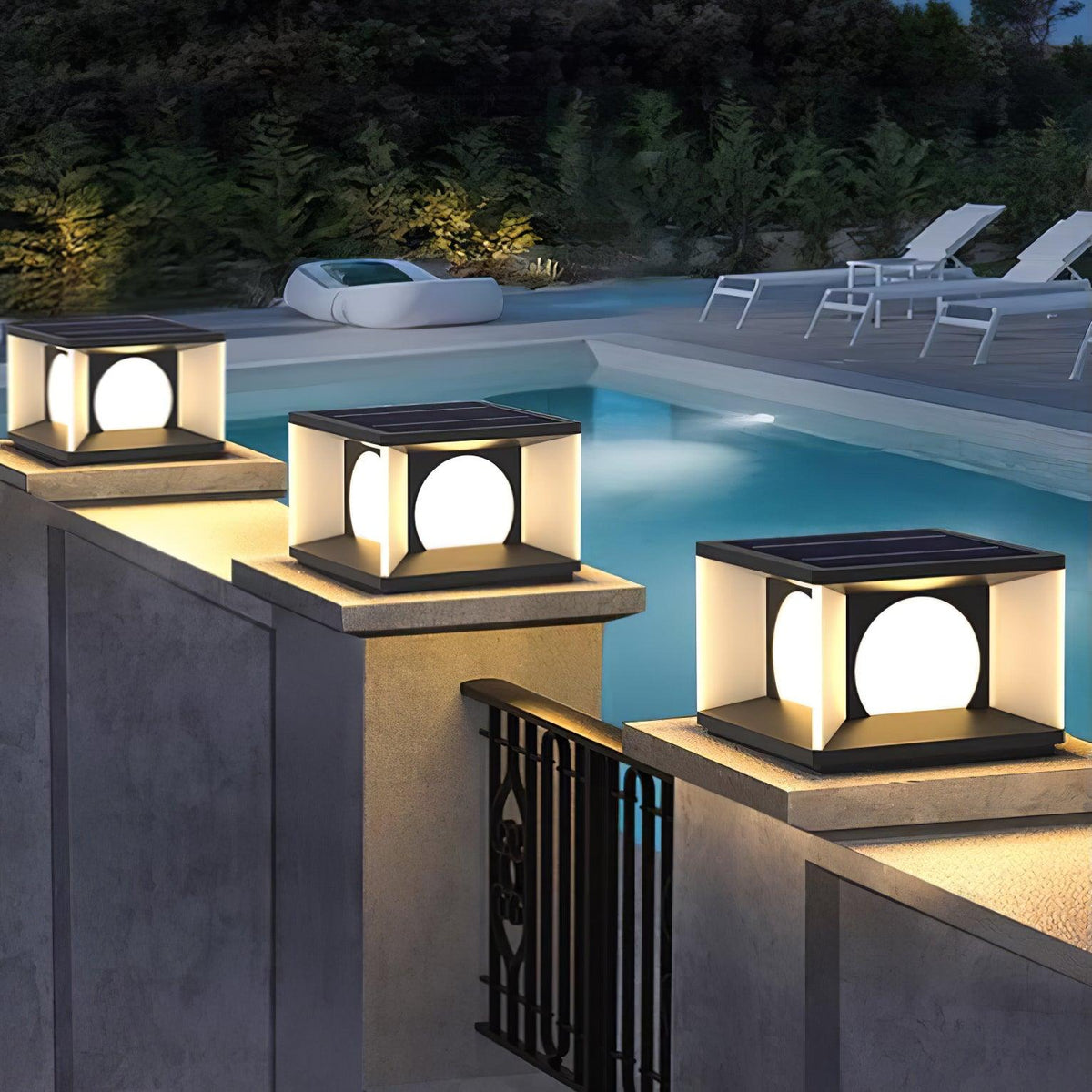 Eclipse Cube Outdoor Post Light - view 17