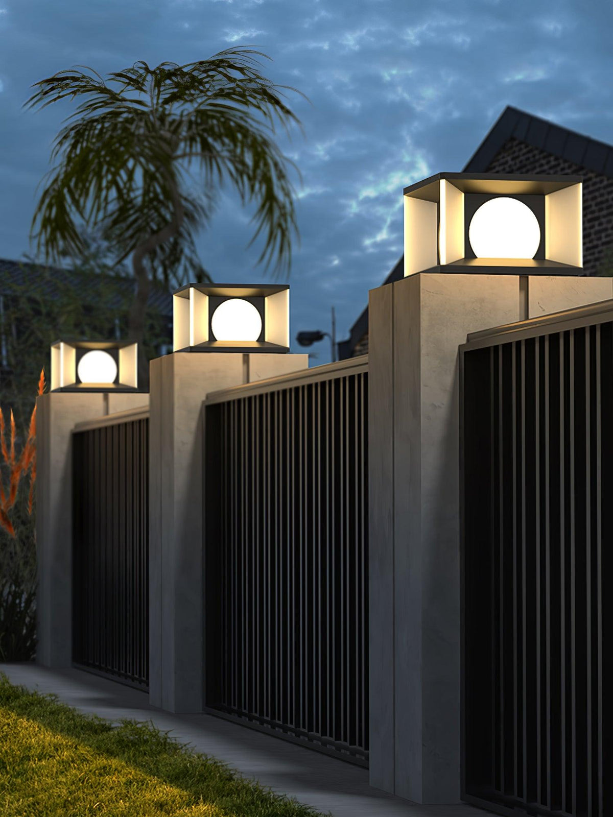 Eclipse Cube Outdoor Post Light - view 8