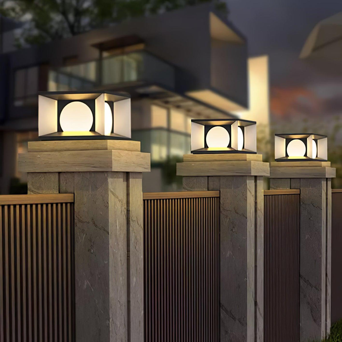 Eclipse Cube Outdoor Post Light - view 19