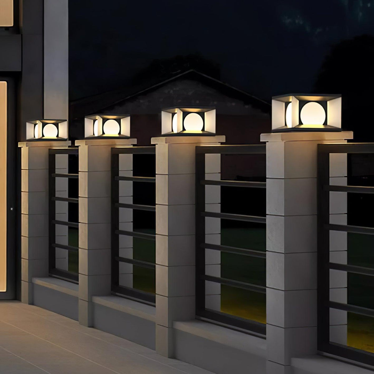 Eclipse Cube Outdoor Post Light - view 20
