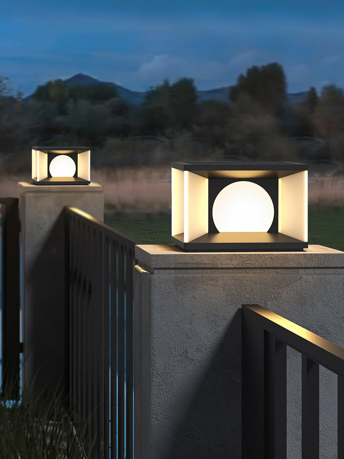 Eclipse Cube Outdoor Post Light - view 22