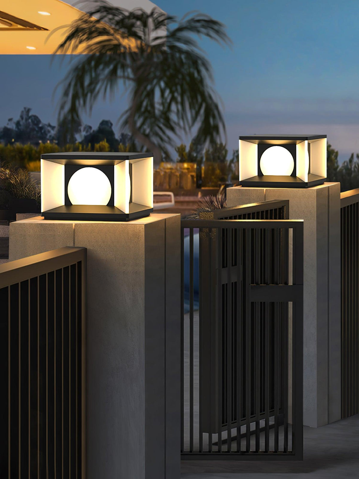 Eclipse Cube Outdoor Post Light - view 23