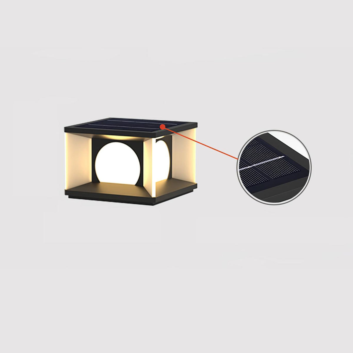 Eclipse Cube Outdoor Post Light - view 35