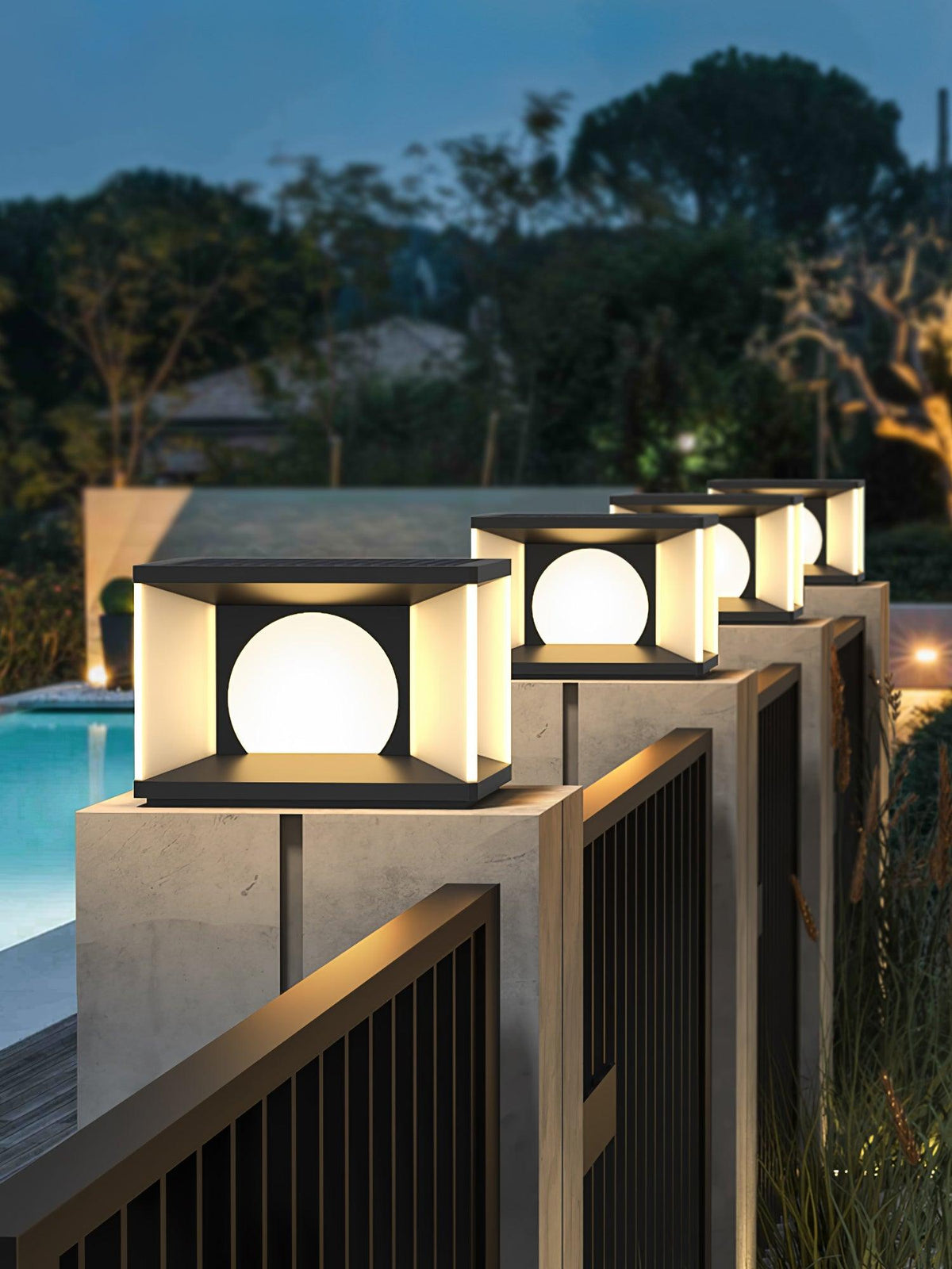 Eclipse Cube Outdoor Post Light - view 24