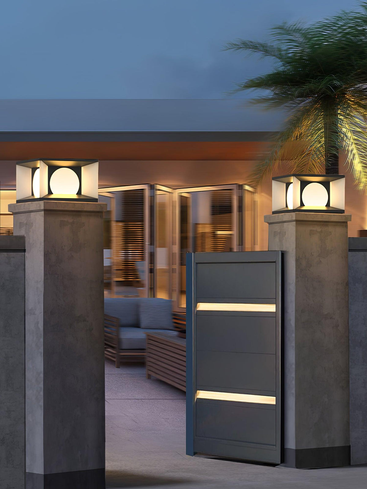 Eclipse Cube Outdoor Post Light - view 25