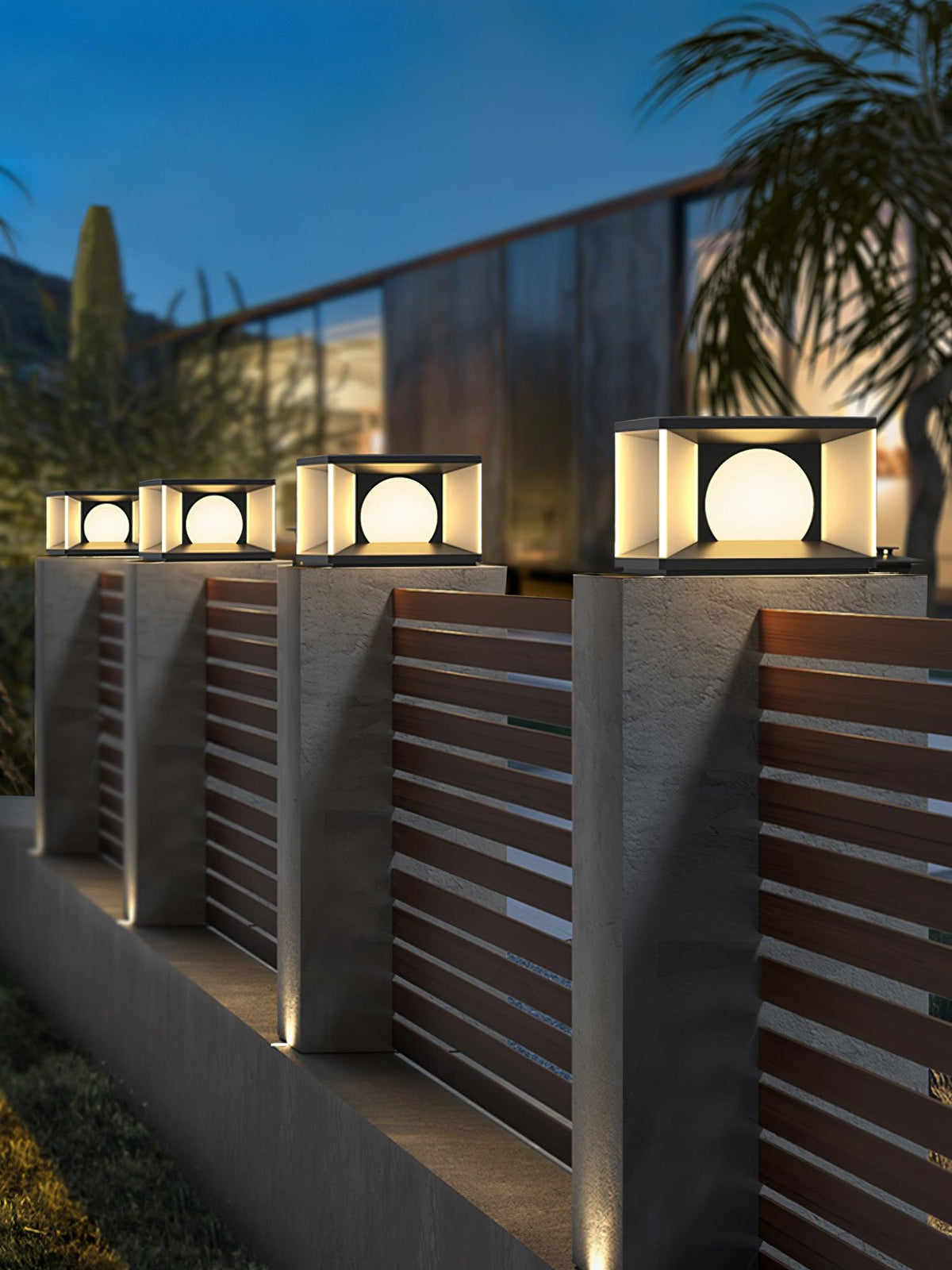 Eclipse Cube Outdoor Post Light - view 28