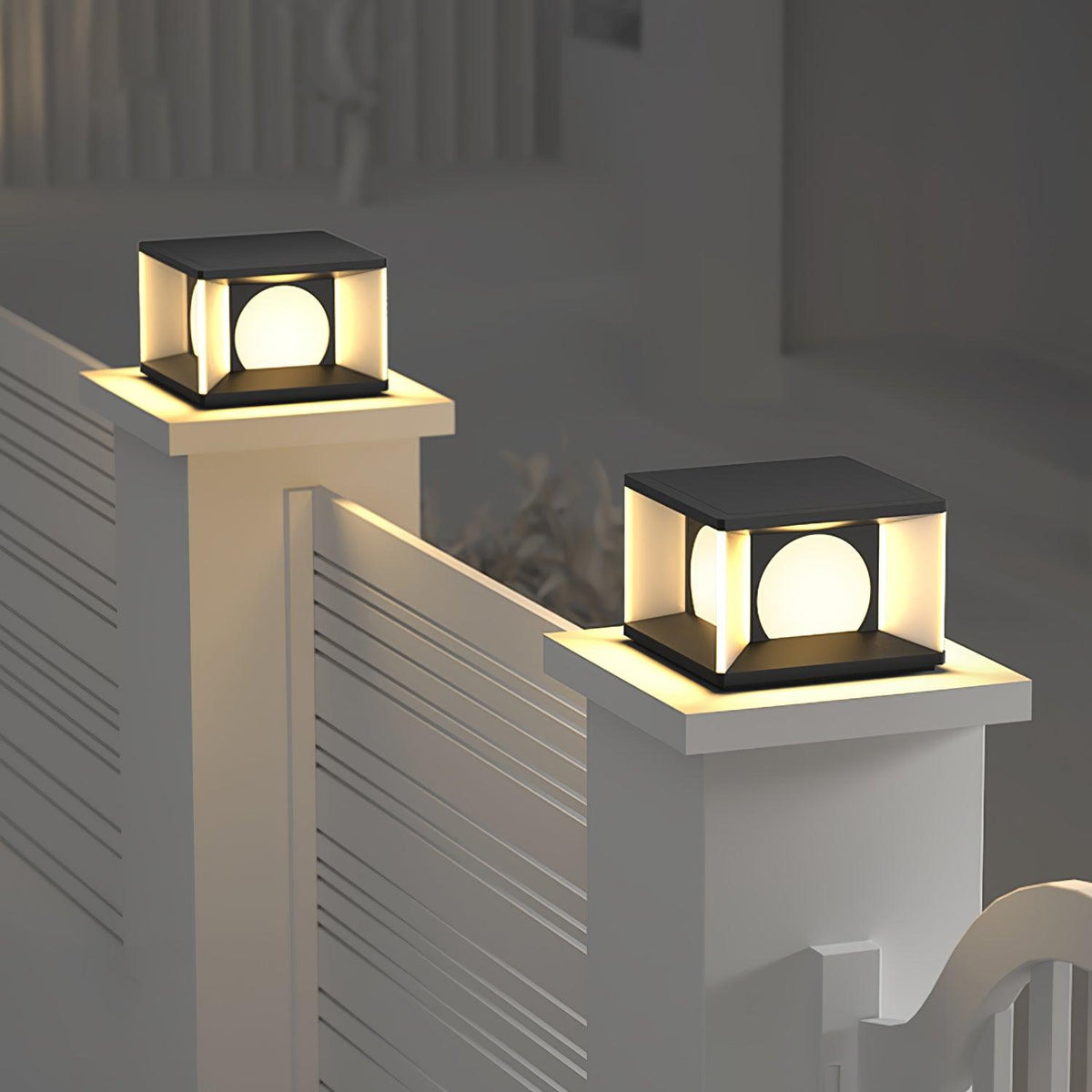 Eclipse Cube Outdoor Post Light - view 30