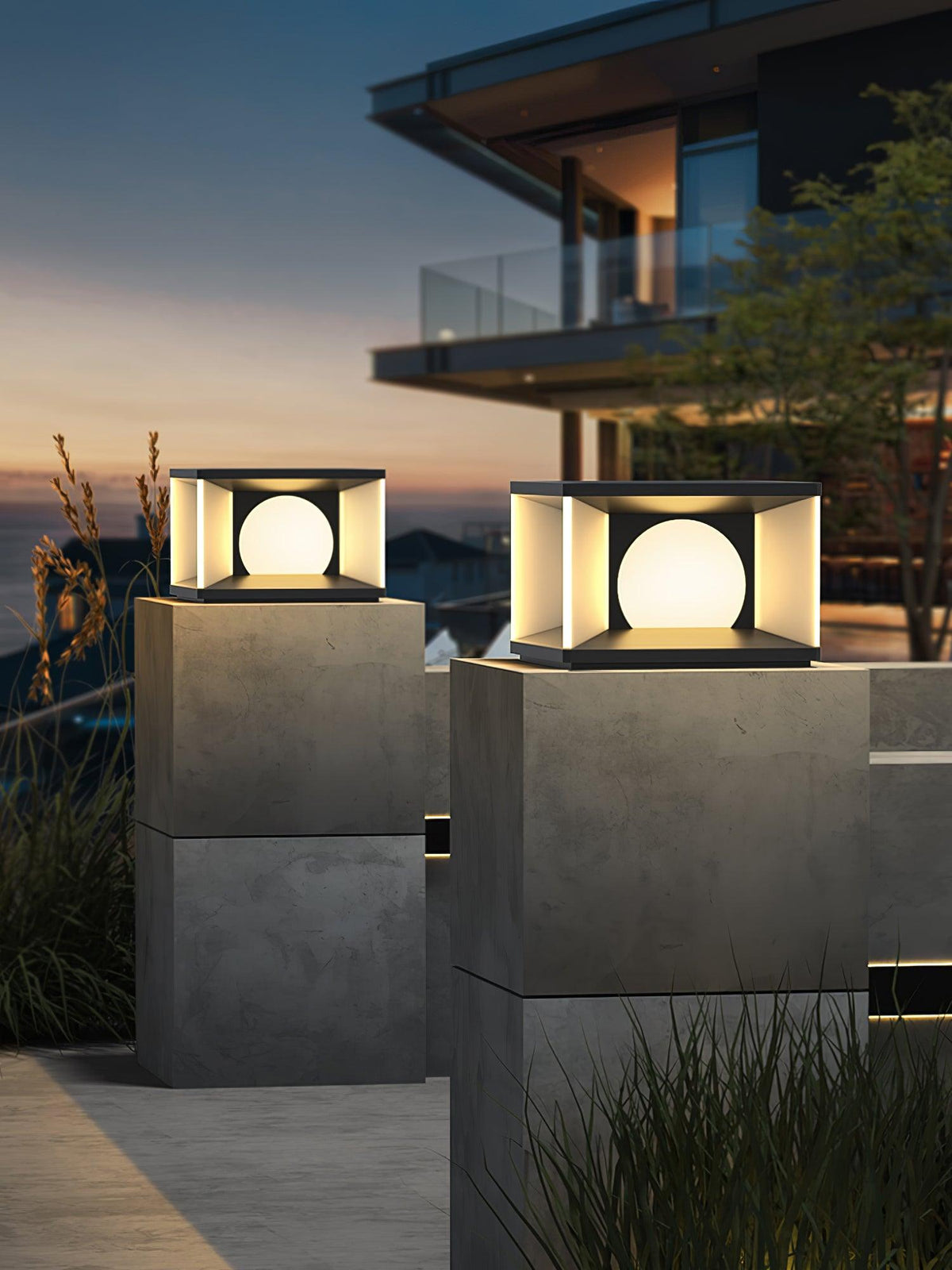 Eclipse Cube Outdoor Post Light - view 31