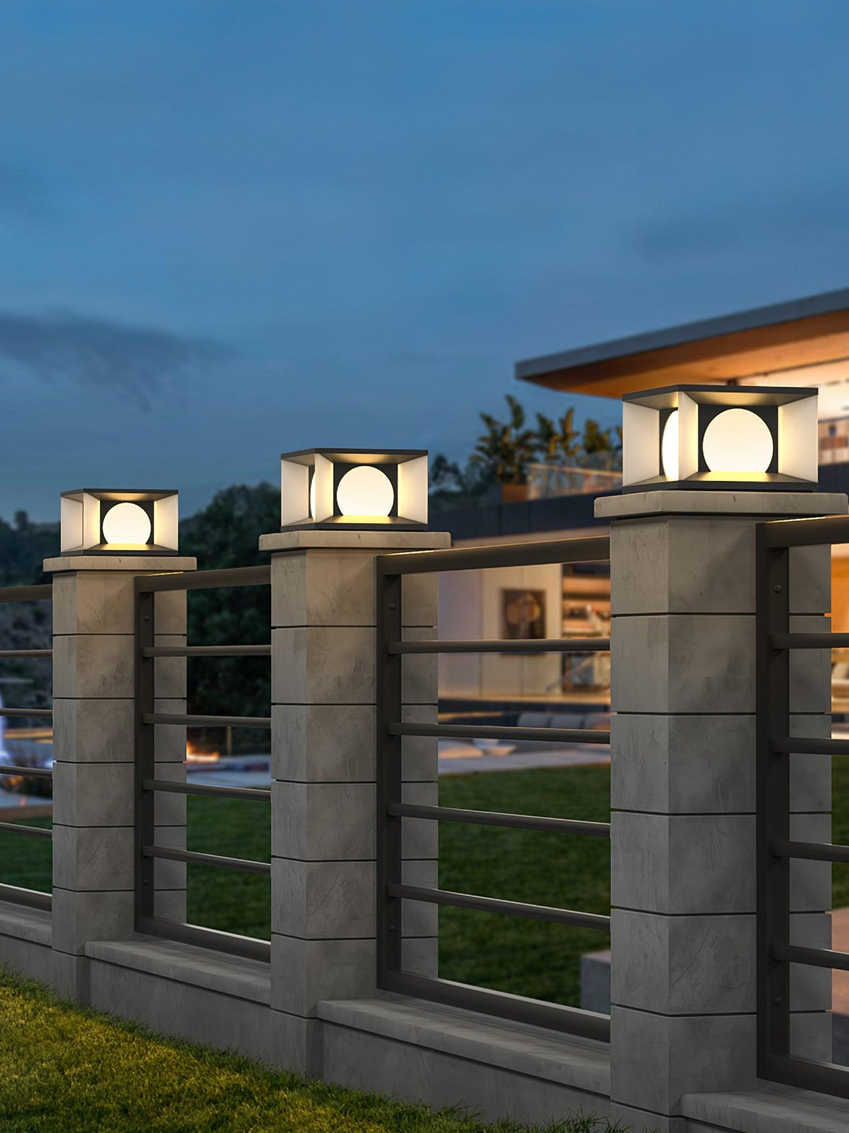 Eclipse Cube Outdoor Post Light - view 33