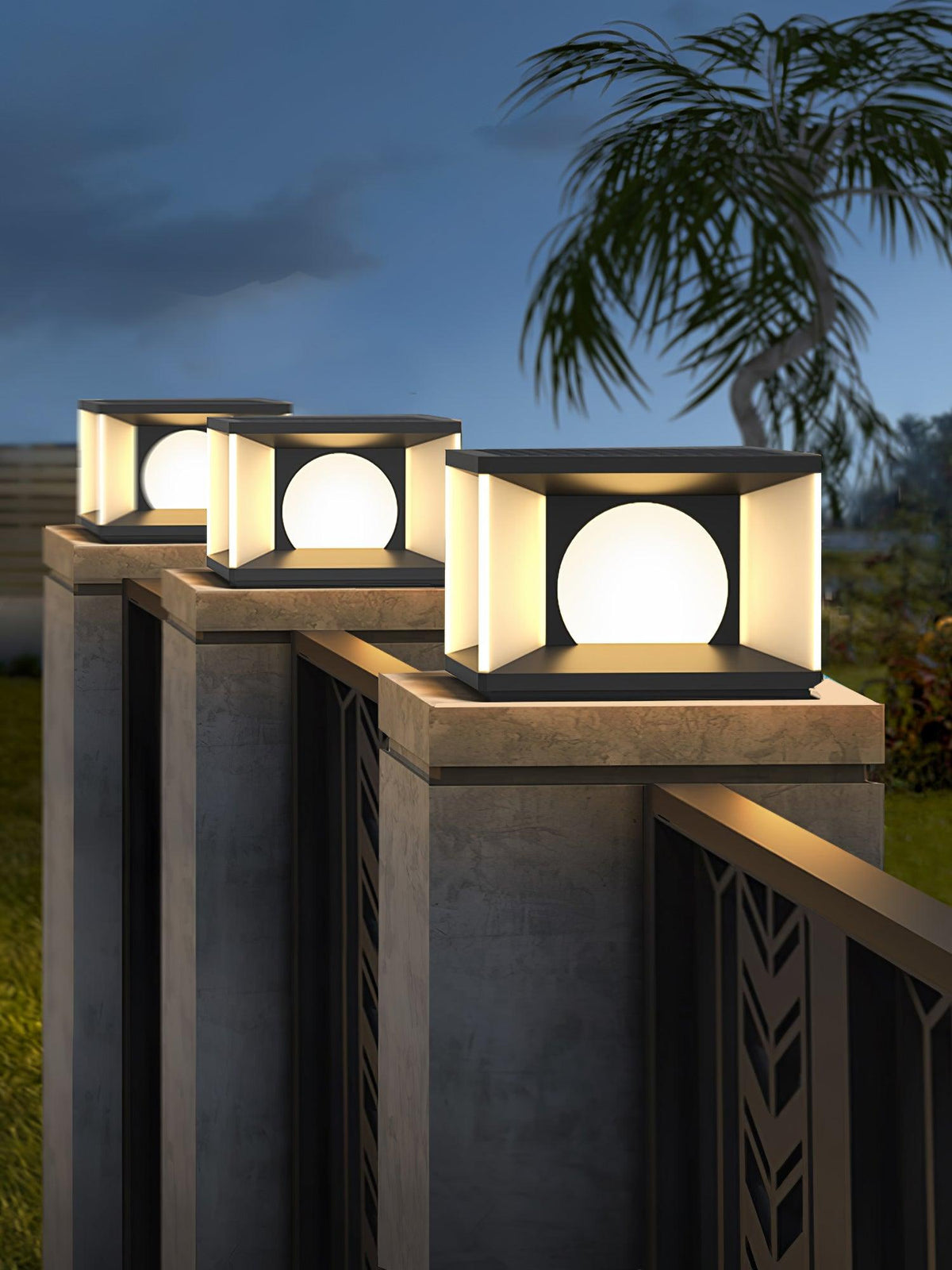 Eclipse Cube Outdoor Post Light - view 9