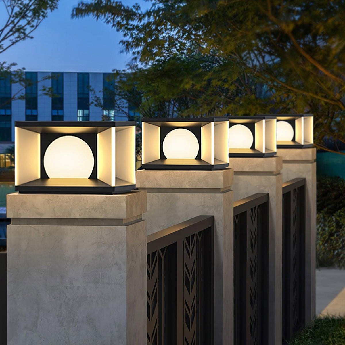 Eclipse Cube Outdoor Post Light - view 7