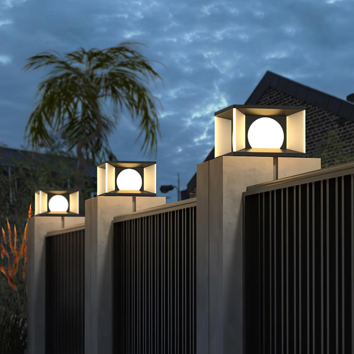 Eclipse Cube Outdoor Post Light - view 10
