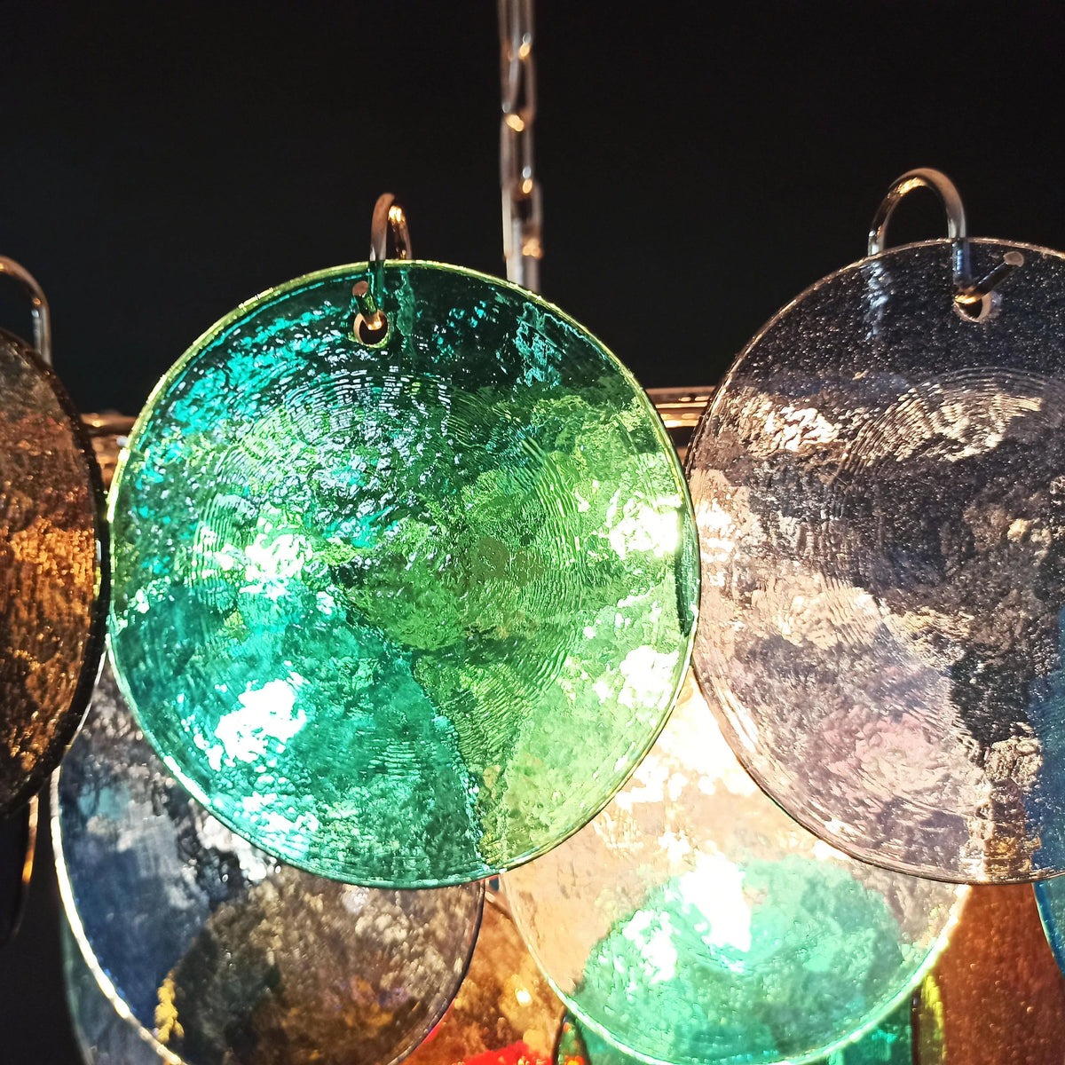 Elegant Murano Disc Multicolored Chandelier - view 19
