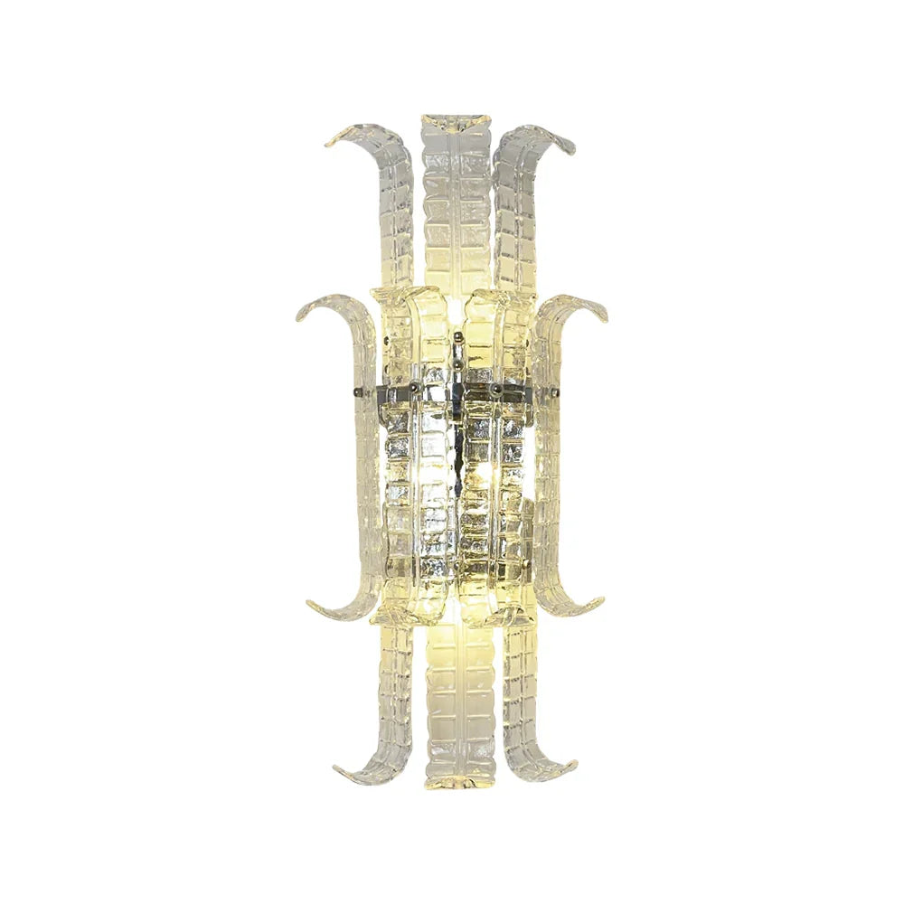 Elegant Murano Leaf Shape Glass Wall Sconce