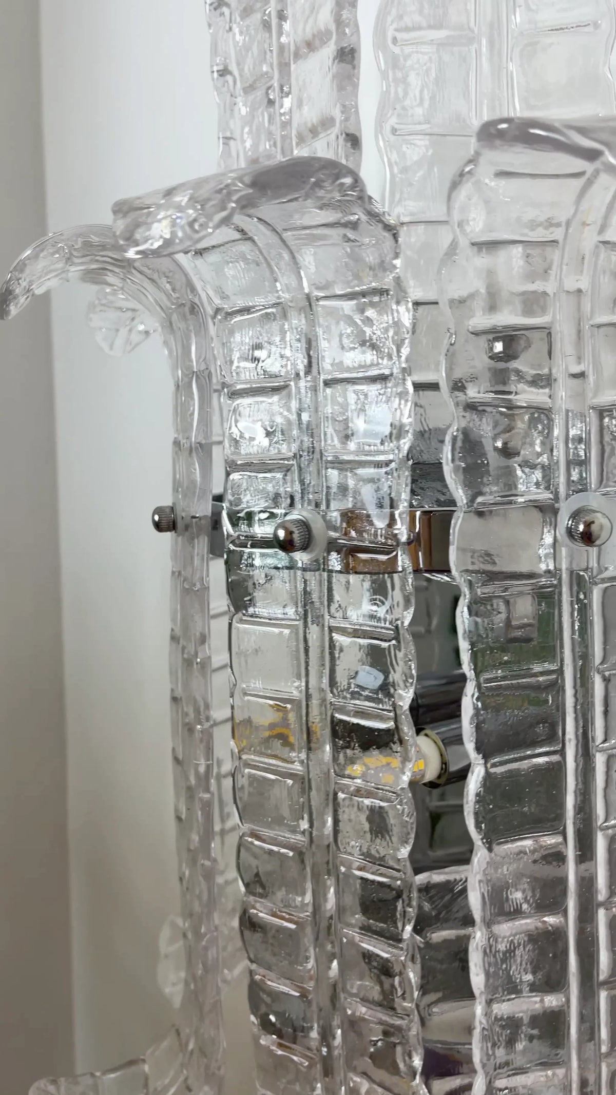 Elegant Murano Leaf Shape Glass Wall Sconce - view 16