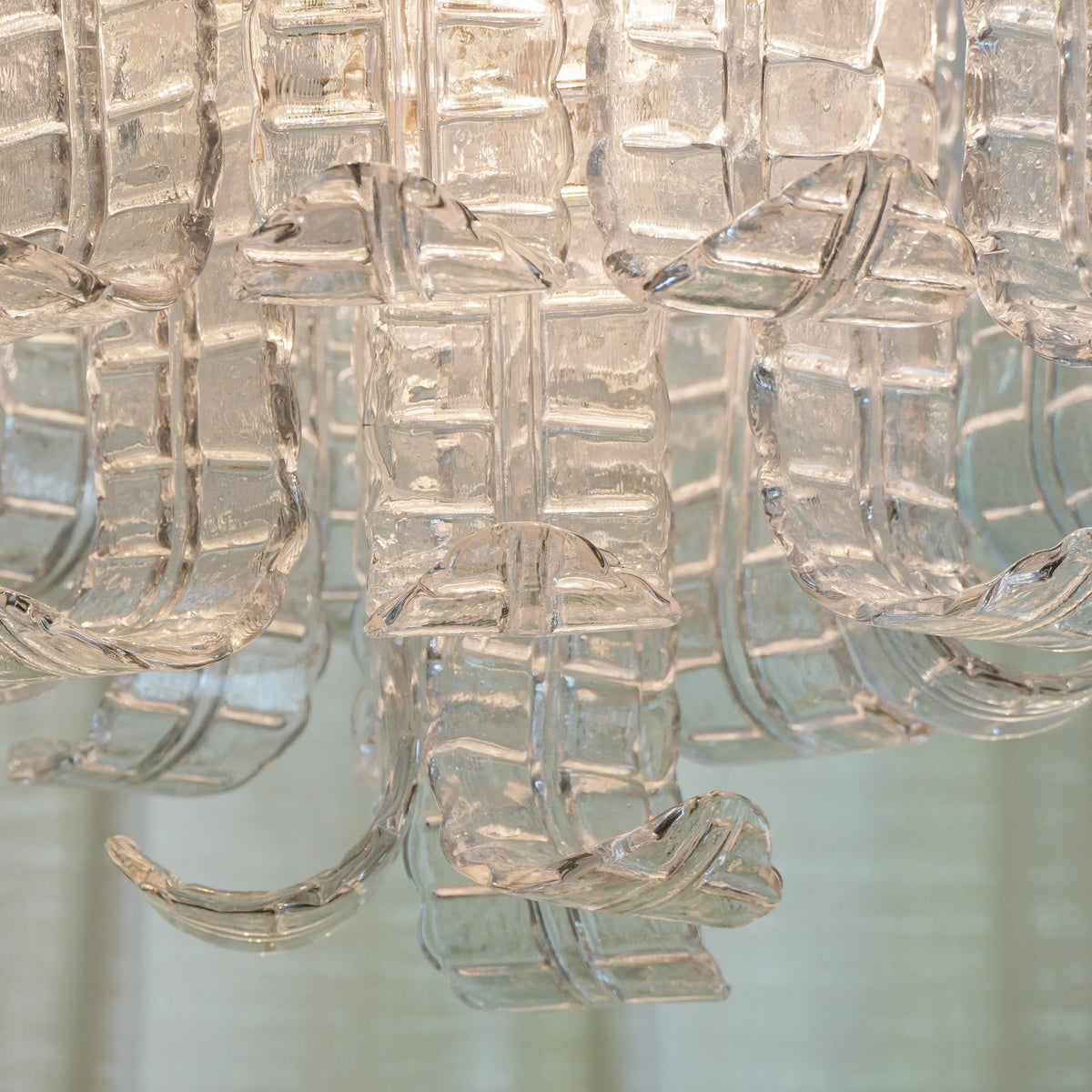 Elegant Murano Leaf Shaped Ceiling Lamp