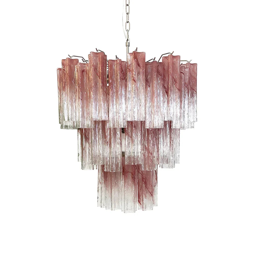 Elegant Murano Pink Rose Chandelier