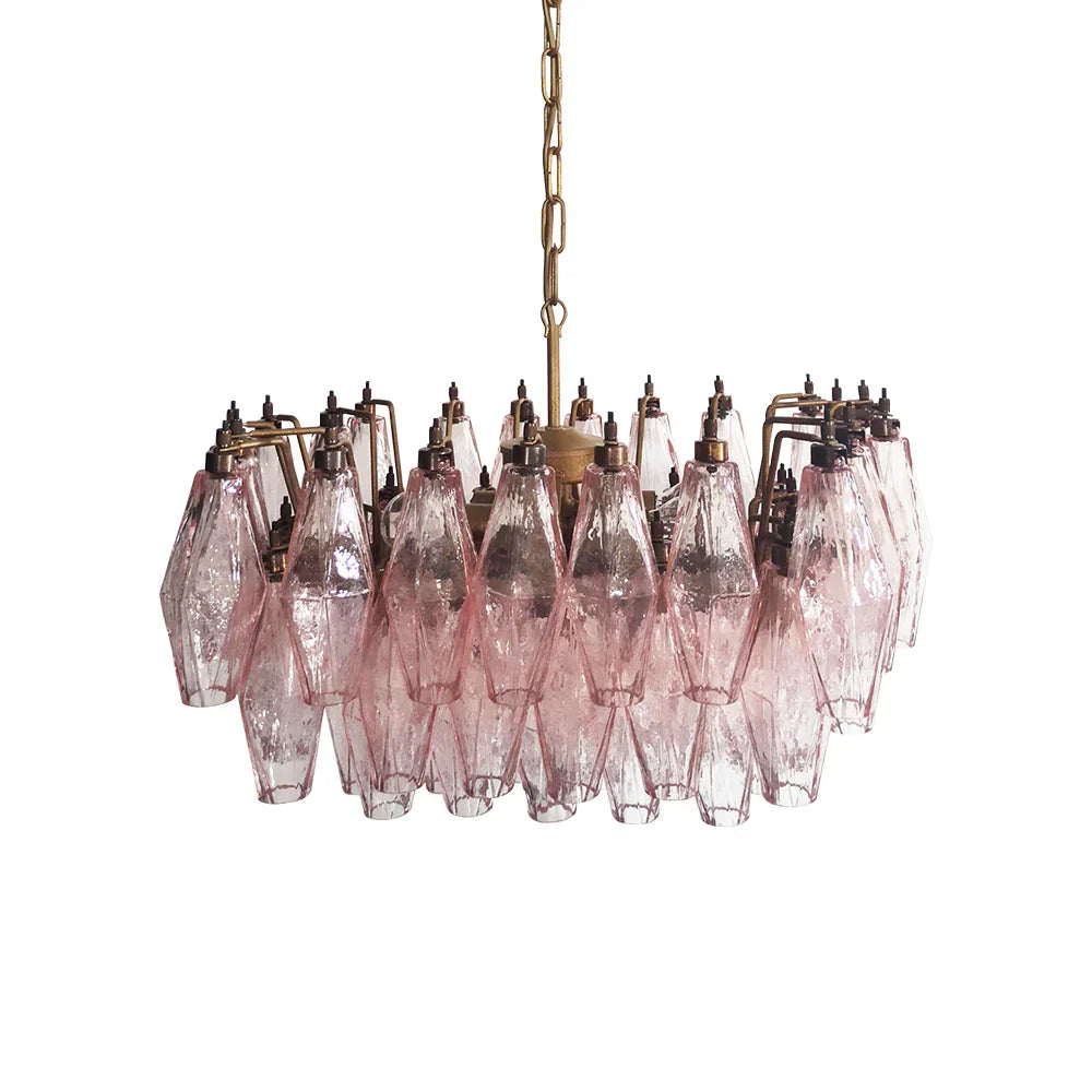 Poliedri Murano Pink Chandelier - view 22