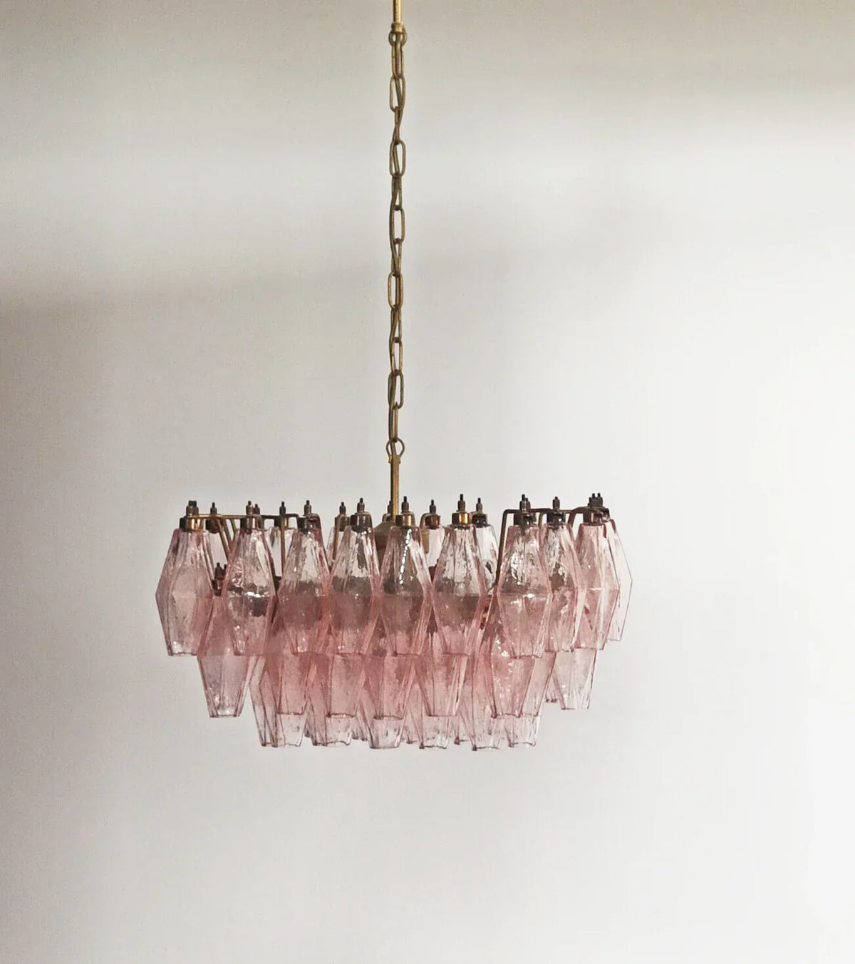 Poliedri Murano Pink Chandelier - view 7