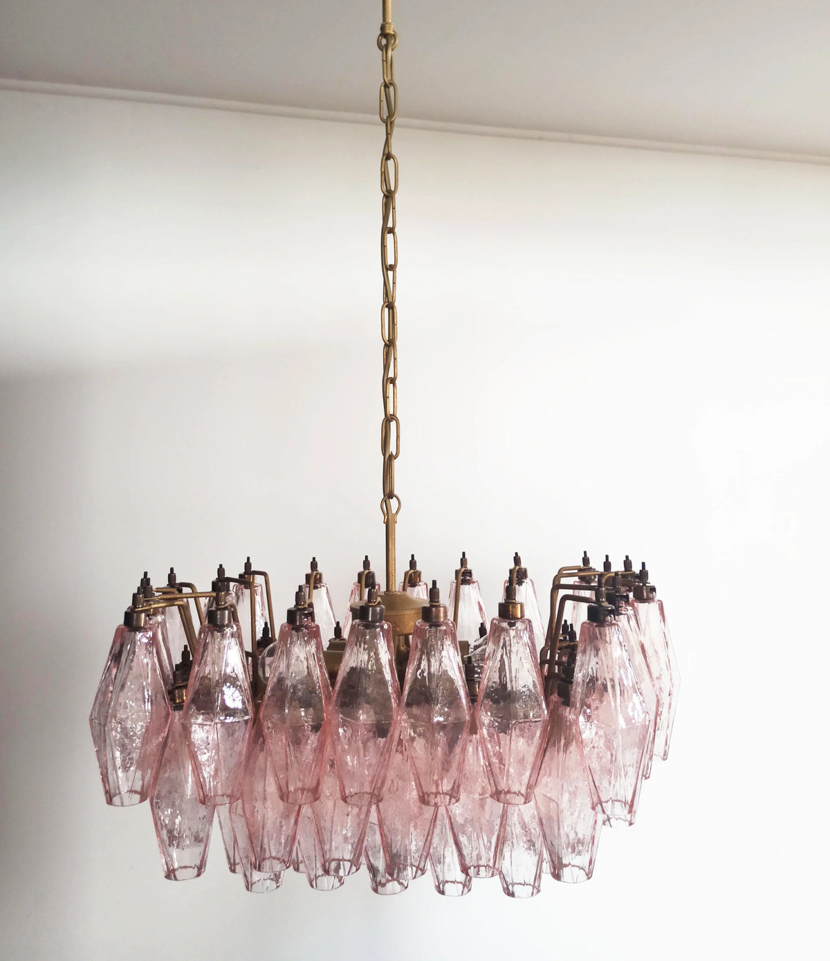 Poliedri Murano Pink Chandelier - view 10