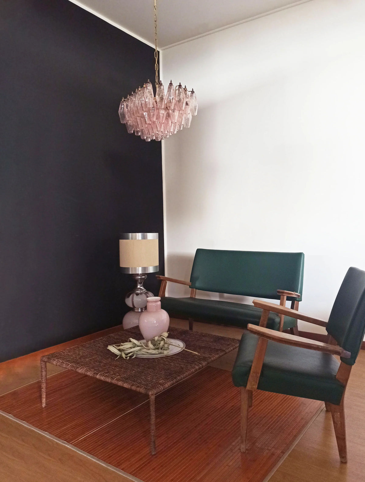 Poliedri Murano Pink Chandelier - view 5